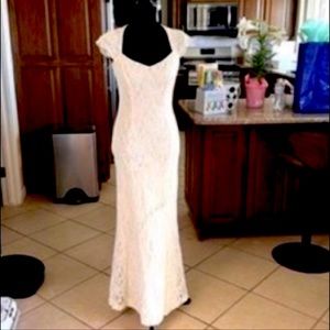 Ivory Ralph Lauren Evening Maxi Dress Size 2